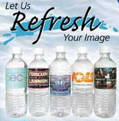 Your company's logo and sales message displayed on the #1 product synonymous with good health, awesome taste and a great ecology--private label bottled water!